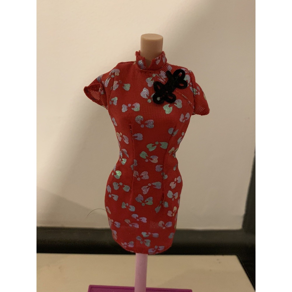 Barbie Genuine Mattel Red Chinese‎ New Year's Celebration Dance Dress